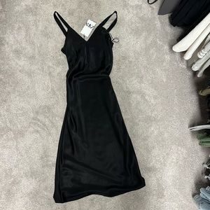 Zara black slip dress XS NWT